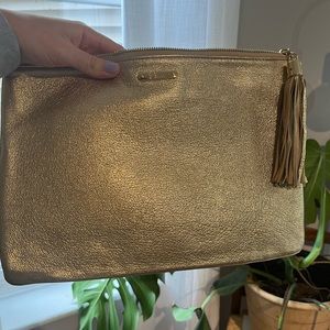 Gigi Newyork gold clutch